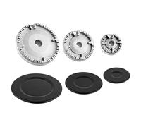 Tacdas Juego Gorros Cocina Universales,Tapas para Quemadores Estufa Gas Superficie y Kit Reemplazo de Cabezal Quemador,Se Adapta a la MayoríA de Quemadores de Estufa de Gas, Paquete de 3