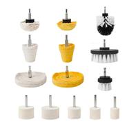 Tacdas Kit de Pulido de Ruedas de Aluminio para Taladro, Rueda Pulidora para Coche, Motocicleta, Colector de Llantas, Pulido para Madera, 14 Uds.