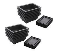 Tacdas Macetas de BonsáI de 12 Piezas-Bandeja HúMeda Profunda CláSica con Incorporada para Plantas, Flores, Hierbas