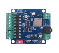 Tacdas Módulo Reproductor de Voz MP3 de 12 V CC con Amplificador de Potencia, Indicador de Alarma, Emisor de Voz, Modo de Disparo y Multimodo.