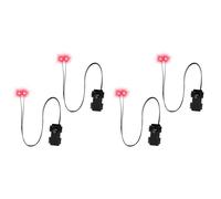 Tacdas Ojos LED Brillantes de Halloween con Temporizador, 4 Piezas de Ojos de Esqueleto Iluminados, Ojos de Terror DIY para Máscaras, Calabazas, Lápidas y Accesorios A