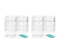 Tacdas Paquete 40 Estuches para Casetes Audio - Estuches Plástico Transparente para Casetes - Solución Almacenamiento Audio 4,28 X 2,75 X 0,6 Pulgadas (X X Alto)