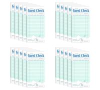 Tacdas Paquete de 20 Talonarios de Cheques para Invitados,Blocs de Notas de Servidor Talonario de Cheques de Camarero Verde,Bloc de Pedidos de Restaurante,50 Hojas/Paquete