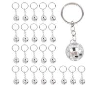 Tacdas Paquete de 24 Mini Llaveros de Bola Discoteca con Espejo, Última Despedida de Soltera de Discoteca, de Discoteca Retro de los Años 60 y 70 para Juego de Recuerdos de Fiesta