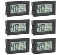 Tacdas Paquete de 6 Mini HigróMetro Medidor de Humedad Interior HigróMetro TermóMetros Digitales Humedad con (℉) para Invernadero, JardíN