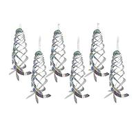 Tacdas Paquete de 6 Reflectores Espirales Repelentes de Hilandero de Plata, Dispositivo de DisuasióN de Reflectante Colgante para JardíN