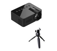 Tacdas Proyector LED HD 1080P Mini Proyector InaláMbrico para TeléFono MóVil con Soporte para Proyector Reproductor de VíDeo PortáTil para Cine en Casa-A