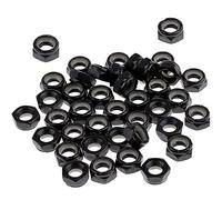 Tacdas Reemplazo de Las Ruedas de los Camiones de Longboard del MonopatíN Resistente de 50 Piezas Hardware de Las Tuercas del Eje Tuercas Eje Negras los Ejes del MonopatíN de los Ejes