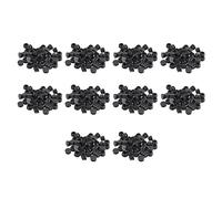 Tacdas Tapa Redondoa de Plastico Insercion de Tubo Acanalado Patas de Mesa Silla 22 mm Diametro 500Pzs