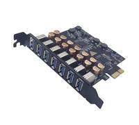 Tacdas Tarjeta de Expansión PCI-e USB 3.0 de 7 Puertos, Conector USB 3.0 para PC de Escritorio, Extensor PCI-E, Adaptador PCI-Express, Concentrador Externo