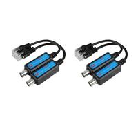 Tacdas Transmisor/Receptor Coaxial Pasivo de Red IP de 2 Par, 10/100 Mbps, 1 Canal, Extensor para Cámara NVR IP por Cable Coaxial