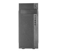 Tacens - 2FERROX, Caja PC Semitorre ATX, Ventilador Lateral 12cm, Rejilla Frontal, Acero, Negro