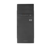 Tacens INITIOX, Caja de Ordenador Semitorre ATX, Ventilador Lateral 12cm, Frontal Aluminio Pulido, Acero, Negro