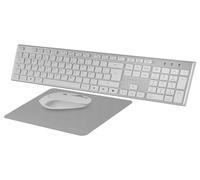 Tacens Zenith, Combo Inalámbrico 3en1 con Tecnología DualLink 2.4 GHz, Teclado Completo Full-Size con SmartKey Copilot AI, Ratón Óptico 3200 dpi, Alfombrilla Nanotextil, Idioma Español, Blanco