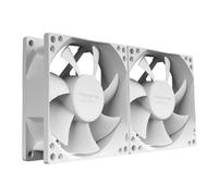 Tacens Anima AF8X2 - Kit de 2 ventiladores 80 mm, funcionamiento ultrailencioso, cojinetes FLUXUS, flujo de aire optimizado, estructura reforzada antivibración, rendimiento térmico eficiente, blanco