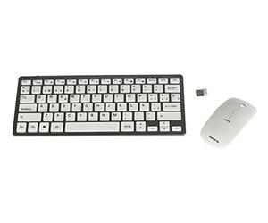 Tacens Levis Combo, Pack de Teclado y Ratón Inalámbrico, Wireless 2.4G, Ratón Ambidiestro,Teclado QWERTY Españo, Blancol