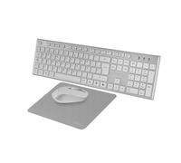 Tacens Zenith, Combo Inalámbrico 3en1 con Tecnología DualLink 2.4 GHz, Teclado Membrana Full-Size con SmartKey Copilot AI, Ratón Óptico 3200 dpi, Alfombrilla Nanotextil, Idioma Español, Blanco