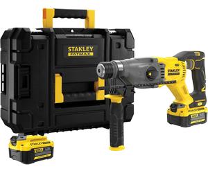 Tachador SDS Plus A Batería 18V 4Ah 2 Baterías Stanley Con Maletín 4 Piezas
