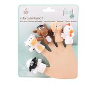 TACHAN - Set Marionetas de Dedo Hora del baño - Temática Animales de la Granja - Juguetes de baño y Piscina - A Partir de 3 años (CPA Toy Group 756T00584)