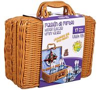 Tachan - Set picnic vichy en cesta de mimbre (CPA Toy Group 20517) , color/modelo surtido