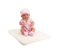 Tachan - Muñeca bebé 40cm, con Ranita de Punto Rosa, Gorro y Calcetines de Punto, con Manta de Borreguito, Fisico Realista de Bebe, extremidades articuladas (CPA Toy Group Trading S.L. 788T00631)