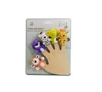 TACHAN - Set Marionetas de Dedo Hora del baño - Temática Animales de la Selva - Juguetes de baño y Piscina - A Partir de 3 años (CPA Toy Group 756T00585)