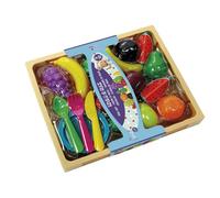 TACHAN - Bandeja de Frutas de Juguete - Imitación Madera - Set Infantil Juego simbólico - Contiene 23 pzas (CPA Toy Group 728T00981)