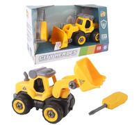 TACHAN -Bulldozer 27 Piezas - Set de Construcción con Herramienta, Ruedas y Accesorios - Monta y Desmonta - Juguete Stem (CPA Toy Group 703T01020)
