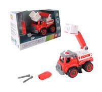 TACHAN -Camión Bomberos 33 Piezas - Juguete de Construcción con Herramienta, Ruedas y Accesorios - Juguete Stem (CPA Toy Group 703T01023)