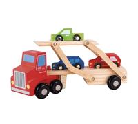 Tachan- Camión transportador de Coches - Vehículo de Madera - Certificación FSC - Incluye 3 Coches de Colores (CPA Toy Group 795T00843)