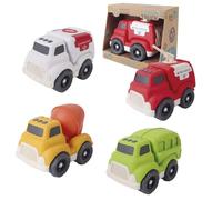 TACHAN - Camiones Eco para Niños - Vehículos de Paja de Trigo Sostenibles, Ligeros y Resistentes - 4 Modelos para Coleccionar - Juguete Ecológico - Modelos Surtidos (CPA Toy Group 703T01039)