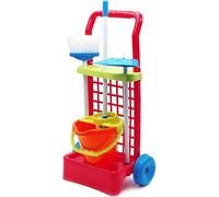 Tachan - Carrito de Limpieza de Juguete en Caja - Incluye Varios Accesorios - Color Rojo - No Necesita Montaje - Dimensiones 56X30X19cm (CPA Toy Group 778T00696)