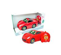 Tachan - Coche Rojo de Carreras RC, Funcionamiento con Mando de Control Remoto, Sencillo con 2 Botones, Material Suave y Colorido, Seguro para los niños, mi Primer Coche Radio Control