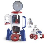 TACHAN - Cohete Espacial Infantil con Luces y Sonidos - Puertas Abatibles, Módulos Desmontables, Plataforma de Despegue - Incluye 2 Astronautas y Vehículo (CPA Toy Group 746T00938)