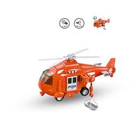 Tachan - Helicóptero de Color Rojo con Retro fricción - con Luces y Sonidos - (CPA Toy Group Trading S.L. 746T00477)