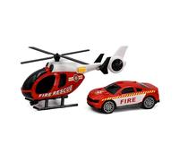 Tachan - Heroes de Ciudad - Set de Helicoptero y Coche de Bomberos - Luces y Sonidos - 1:14 - +3 (CPA Toy Group 757T00893)