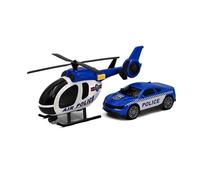 Tachan - Heroes de Ciudad - Set de Helicoptero y Coche de Policia - Luces y Sonidos - 1:14 - +3 (CPA Toy Group 757T00892)