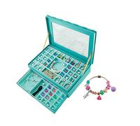 TACHAN - Joyero Deluxe con accesorios - Incluye 5 pulseras y 70 charms para intercambiar - Con cuentas del alfabeto - Crea tus joyas personalizadas - Dimensiones 25X5.5X16 cm (CPA Toy Group 736T00815)