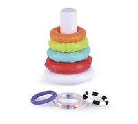 TACHAN - Juego Aros apilables - Pirámide balanceante Anillos - Incluye 7 Anillos - Diferentes tamaños y Texturas (CPA Toy Group 782T00927)