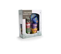 Tachan - Juego De 6 Cubos con Asa para Apilar, Juego De Baño, Cubos para Transportar Y Jugar con Agua Y con Arena, con Colores, Animales Y Numeros para Interactuar (768T00496)