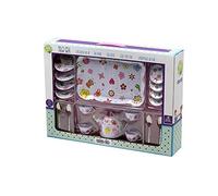 Tachan Juego de té Rosa con bandeja de acero - 19 piezas (78055519)