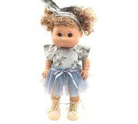 TACHAN - Lía muñeca pepona 40cm - Elegante y Serena - mofletes gorditos y Rostro Dulce (CPA Toy Group 788T01058)