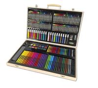 TACHAN - Maletín artístico 180 piezas para niños - Set Creativo con Rotuladores, Lápices, Ceras, Acuarelas y Accesorios - Estuche madera - 48,5 × 31,5 × 4,6 cm (CPA Toy Group 703T01069)