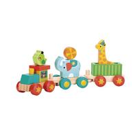 Tachan - Mi Primer Tren de Madera con Animales - con Piezas encajables para Combinar - Certificado FSC (CPA Toy Group 795T00842)