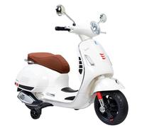 Tachan - Moto eléctrica Vespa - De Color Blanco - Batería Recargable 12v - con Luz Delantera y Trasera - +3 años (711T00850 CPA Toy Group)