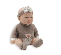 TACHAN - Muñeca Clásica de Punto Marrón 26 cm - Juego tierno y Educativo (CPA Toy Group 702T01063)