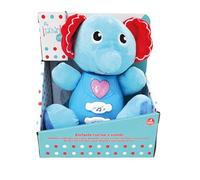 TACHAN - Peluche Elefante luz y Sonido - Textura blandita y Suave - Botones interactivos y Luminosos (CPA Toy Group 786T00718)