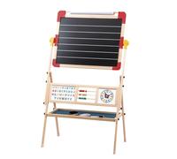 Tachan - Pizarra de Madera 2en1 - Certificación FSC - Doble Escritura con Tiza y rotuladores - Incluye Letras magnéticas, Borrador, Abaco y Reloj (CPA Toy Group 795T00846)