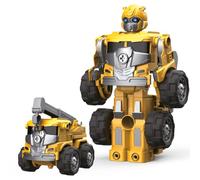 TACHAN - Robot Transformable 3 en 1 - Se Convierte en Dos vehículos y un Robot - Juguete Transformable - Color Amarillo (CPA Toy Group 703T01027)
