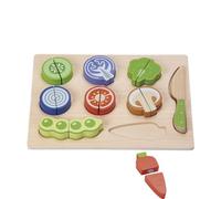 Tachan Set Cortar-Puzle de Madera-Incluye Tabla con 9 Tipos de Verduras (CPA Toy Group 795T00848)